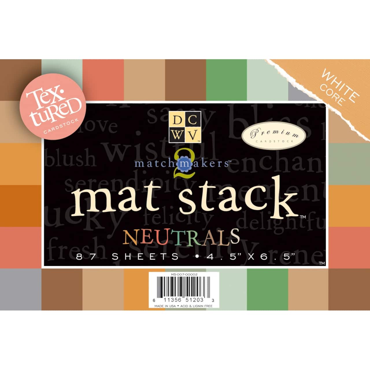 DCWV® Neutrals 4.5" x 6.5" Mat Stack™, 87 Sheets